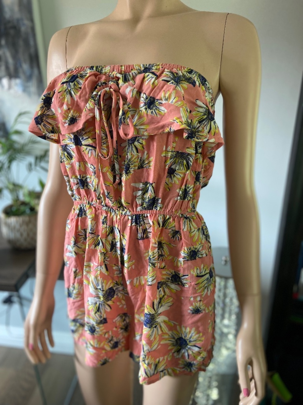 NWT: American Rag Strapless Floral Romper, Size Small